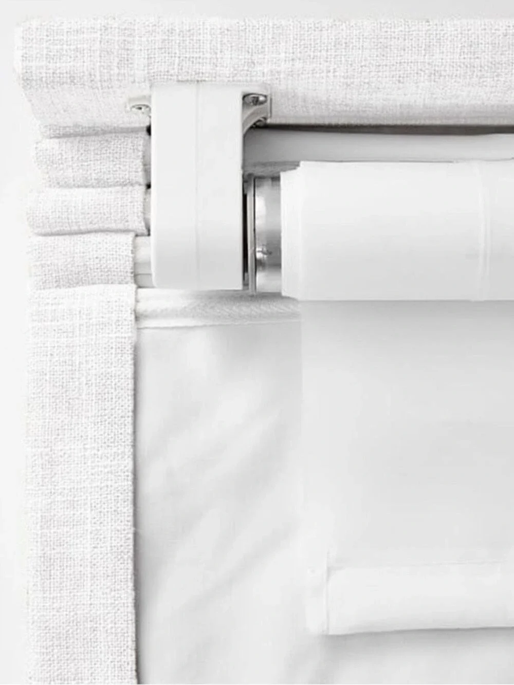 Pottery Barn Kids Linen Blackout Roman Shade White Pink